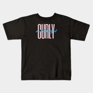 Curly and Beautiful Blue Kids T-Shirt